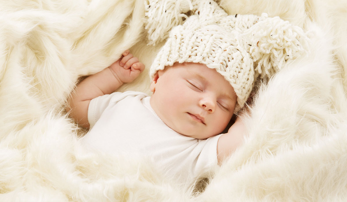 Baby Sleeping with Hat