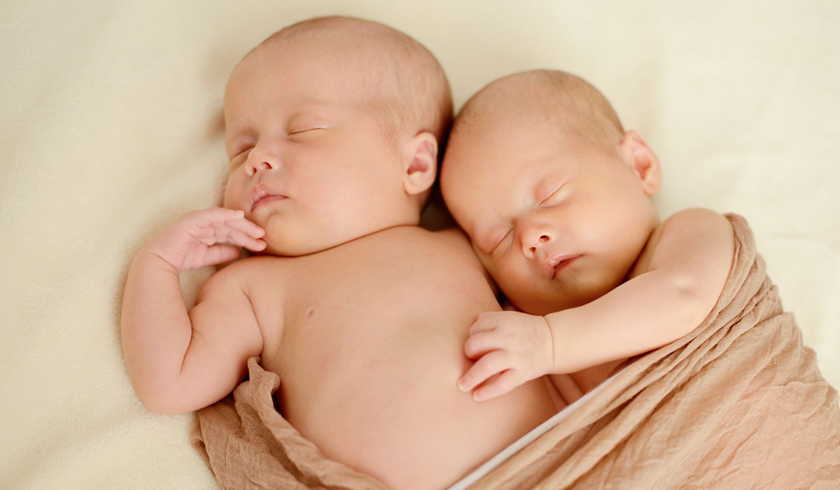 Twin Infants Sleeping